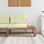 Canapea de exterior cu braț final natural 115 x 83 x 73 cm GartenMobel Dekor