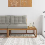 Canapea de exterior cu braț final natural 115 x 83 x 73 cm GartenMobel Dekor