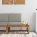 Canapea de exterior cu pernă natural 91 x 63 x 73 cm GartenMobel Dekor