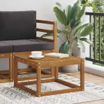 Masă de exterior Lemn Solid de Acacia natural 59 x 59 x 37 cm GartenMobel Dekor