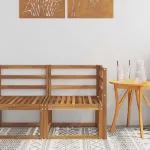 Sofa Colțar pentru Exterior Lemn Solid de Acacia natural GartenMobel Dekor