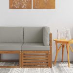 Sofa Colțar pentru Exterior Lemn Solid de Acacia natural GartenMobel Dekor