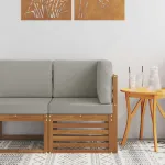 Sofa Colțar pentru Exterior Lemn Solid de Acacia natural GartenMobel Dekor