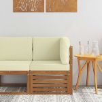 Sofa Colțar pentru Exterior Lemn Solid de Acacia natural GartenMobel Dekor