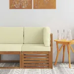 Sofa Colțar pentru Exterior Lemn Solid de Acacia natural GartenMobel Dekor