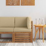 Sofa Colțar pentru Exterior Lemn Solid de Acacia natural GartenMobel Dekor