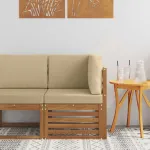 Sofa Colțar pentru Exterior Lemn Solid de Acacia natural GartenMobel Dekor