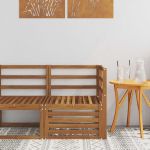 Sofa Colțar pentru Exterior Lemn Solid de Acacia natural GartenMobel Dekor
