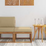 Taburet pentru exterior Lemn Solid de Acacia natural GartenMobel Dekor