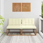 2 Bucată Canapea Medie pentru Exterior Lemn Solid de Acacia GartenMobel Dekor