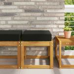 Perna de Șezut pentru Exterior Negru 40 x 40 x 8 cm GartenMobel Dekor