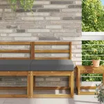 Perna pentru canapea de exterior Antracit 60 x 60 x 8 cm GartenMobel Dekor