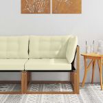Sofa Colțar pentru Exterior Lemn Solid de Acacia natural GartenMobel Dekor
