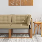 Sofa Colțar pentru Exterior Lemn Solid de Acacia natural GartenMobel Dekor