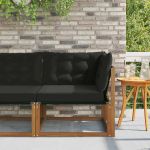 Sofa Colțar pentru Exterior Lemn Solid de Acacia natural GartenMobel Dekor