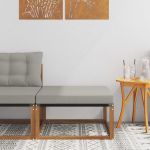 Taburet pentru exterior Lemn Solid de Acacia natural GartenMobel Dekor