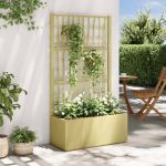 Ghiveci de grădină cu trellis Verde 80 x 36 x 140 cm PP GartenMobel Dekor