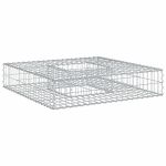 Pat ridicat din gabion Argintiu 100 x 100 x 20 cm GartenMobel Dekor