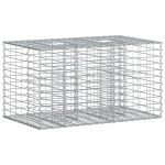 Pat ridicat din gabion Argintiu 100 x 60 x 55 cm GartenMobel Dekor