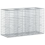 Pat ridicat din gabion Argintiu 130 x 50 x 80 cm GartenMobel Dekor