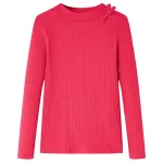 Tricou pentru copii cu mâneci lungi, roz aprins, 128 GartenMobel Dekor