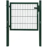 Poartă de gard 2D (simplă) verde 100x80 cm GartenMobel Dekor