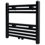 Radiator port-prosop încălzire centrală baie, drept, negru, 480x480 mm GartenMobel Dekor