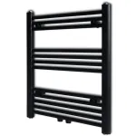 Radiator port-prosop încălzire centrală baie drept negru 600 x 764 mm GartenMobel Dekor