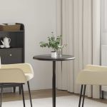 Blat de masă, negru, Ø50x2,5 cm, marmură GartenMobel Dekor