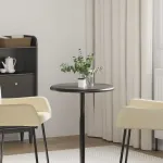 Blat de masă, negru, Ø50x2,5 cm, marmură GartenMobel Dekor