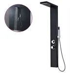 Sistem panel de duș din aluminiu, negru mat  GartenMobel Dekor