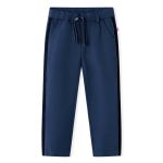 Pantaloni pentru copii cu ornamente negre, bleumarin, 116 GartenMobel Dekor