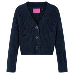Cardigan tricotat pentru copii, bleumarin, 128 GartenMobel Dekor