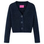 Cardigan tricotat pentru copii, bleumarin, 140 GartenMobel Dekor