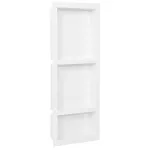 Nișă de duș, 3 compartimente, alb lucios, 41x99x9 cm GartenMobel Dekor