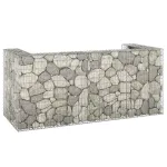 Perete gabion pentru pubele, 254x100x110 cm, oțel galvanizat GartenMobel Dekor