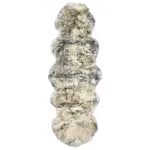 Covor din piele de oaie, gri închis melanj, 60 x 180 cm GartenMobel Dekor