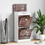 Pantofar, maro, 50 x 28 x 98 cm, lemn de paulownia GartenMobel Dekor