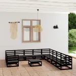 Set mobilier de grădină, 12 piese, lemn masiv de pin GartenMobel Dekor