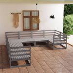 Set mobilier de grădină, 8 piese, lemn masiv de pin GartenMobel Dekor