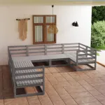 Set mobilier de grădină, 8 piese, lemn masiv de pin GartenMobel Dekor