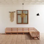 Set mobilier de grădină, 8 piese, maro miere, lemn masiv pin GartenMobel Dekor