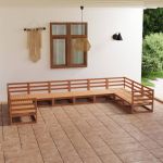 Set mobilier de grădină, 10 piese, lemn masiv de pin GartenMobel Dekor