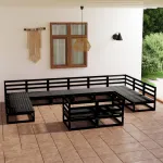Set mobilier de grădină, 12 piese, lemn masiv de pin GartenMobel Dekor