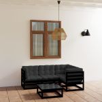Set mobilier grădină cu perne, 5 piese, lemn masiv pin GartenMobel Dekor