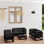 Set mobilier grădină cu perne, 7 piese, lemn masiv pin GartenMobel Dekor