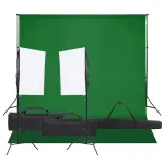 Kit studio foto cu set de lumină și fundal GartenMobel Dekor