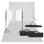 Kit studio foto cu set de lumină și fundal GartenMobel Dekor