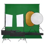 Set studio foto cu lumină, fundal și reflector GartenMobel Dekor
