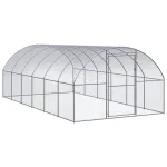 Coteț de găini pentru exterior, 3x6x2 m, oțel zincat GartenMobel Dekor
